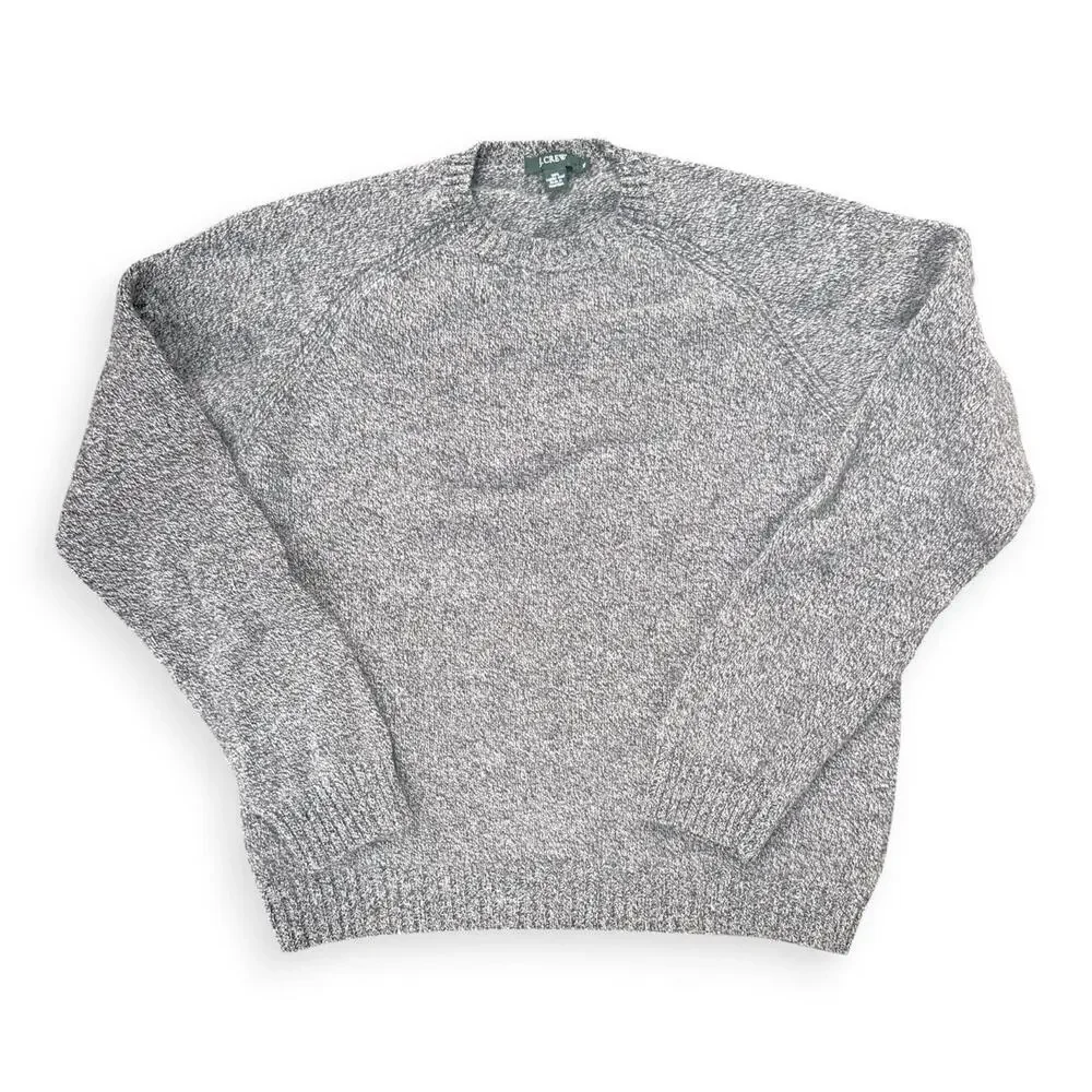 J.Crew Gray 100% Lambswool Sweater Size XL • Long Sleeved • Heathered EUC
